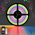 16.4ft RGB LED Strip Lights with Smart App Control, IP67 Waterproof Dimmable Silicone Light Strip B542209