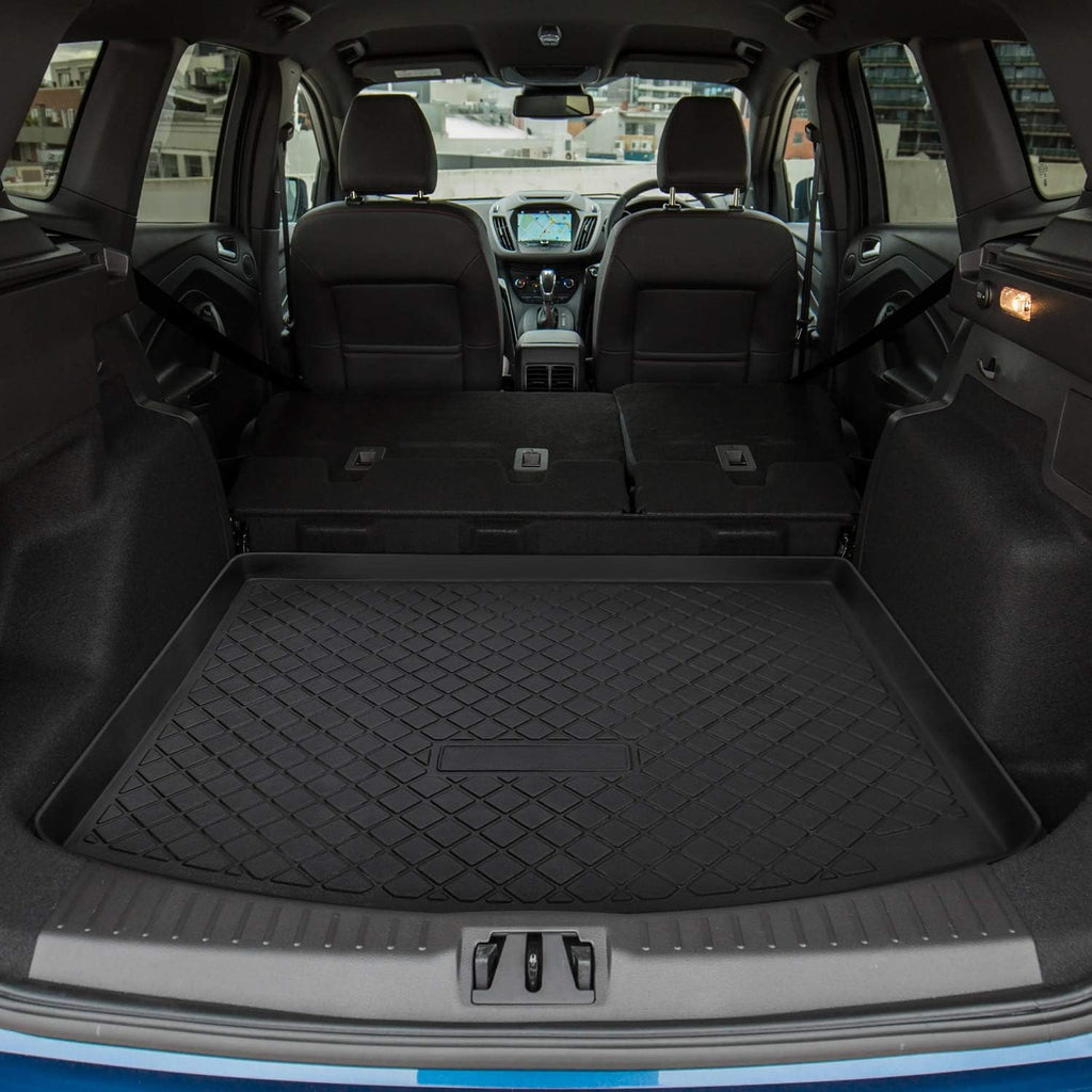Trunk Cargo Liner Mat Tray, Heavy Duty Waterproof, Custom Fit, Black, Pack of 2 Q260125
