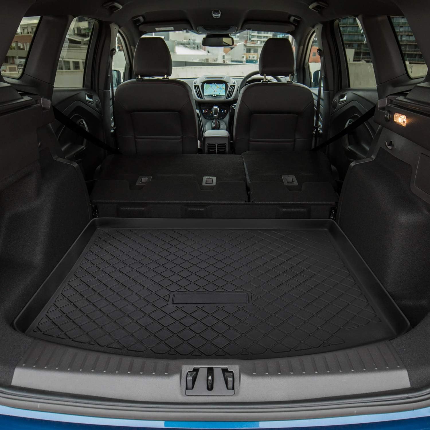 Trunk Cargo Liner Mat Tray, Heavy Duty Waterproof, Custom Fit, Black, Pack of 2 Q260125