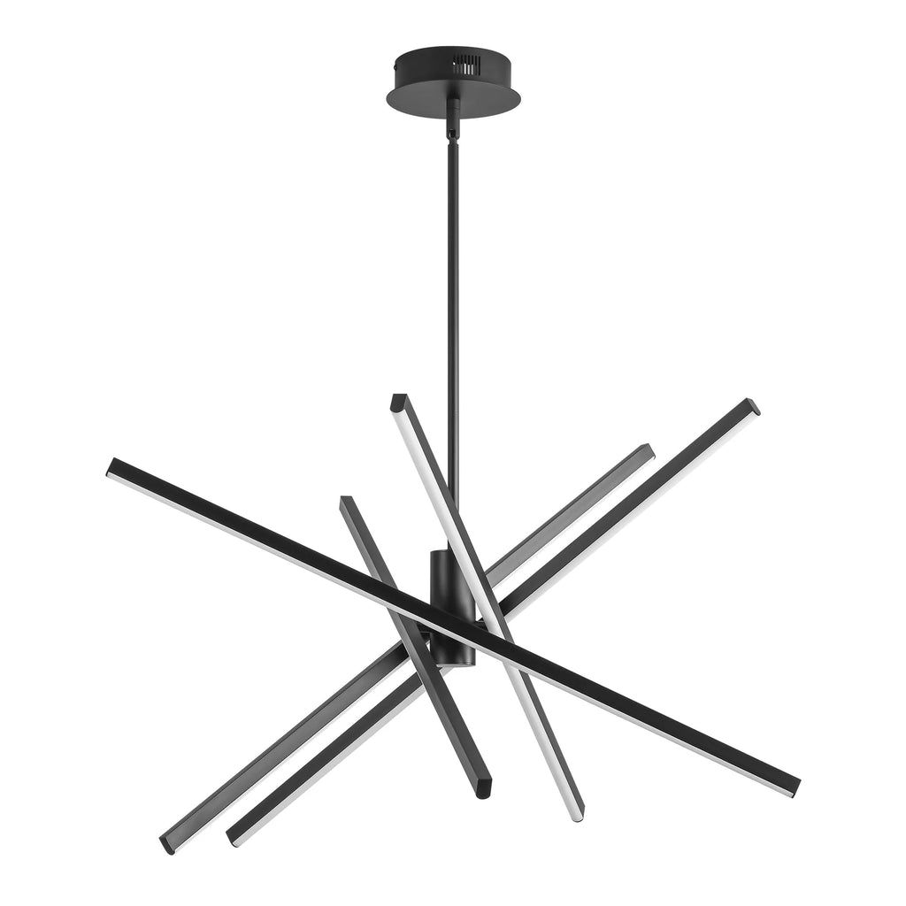 5-Light Aluminum Dimmable LED Linear Chandelier Q199426