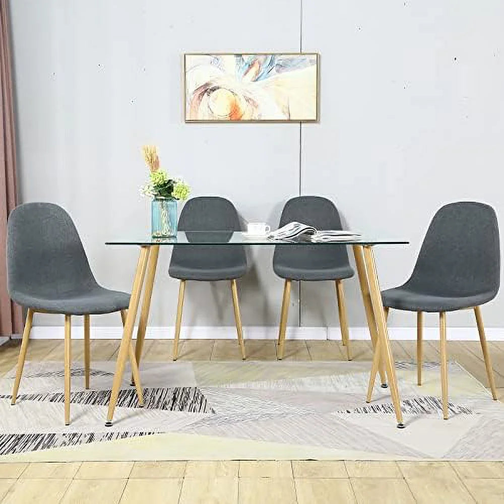 Dining Chairs Set of 2 Fabric Upholstered Side Chairs J276802