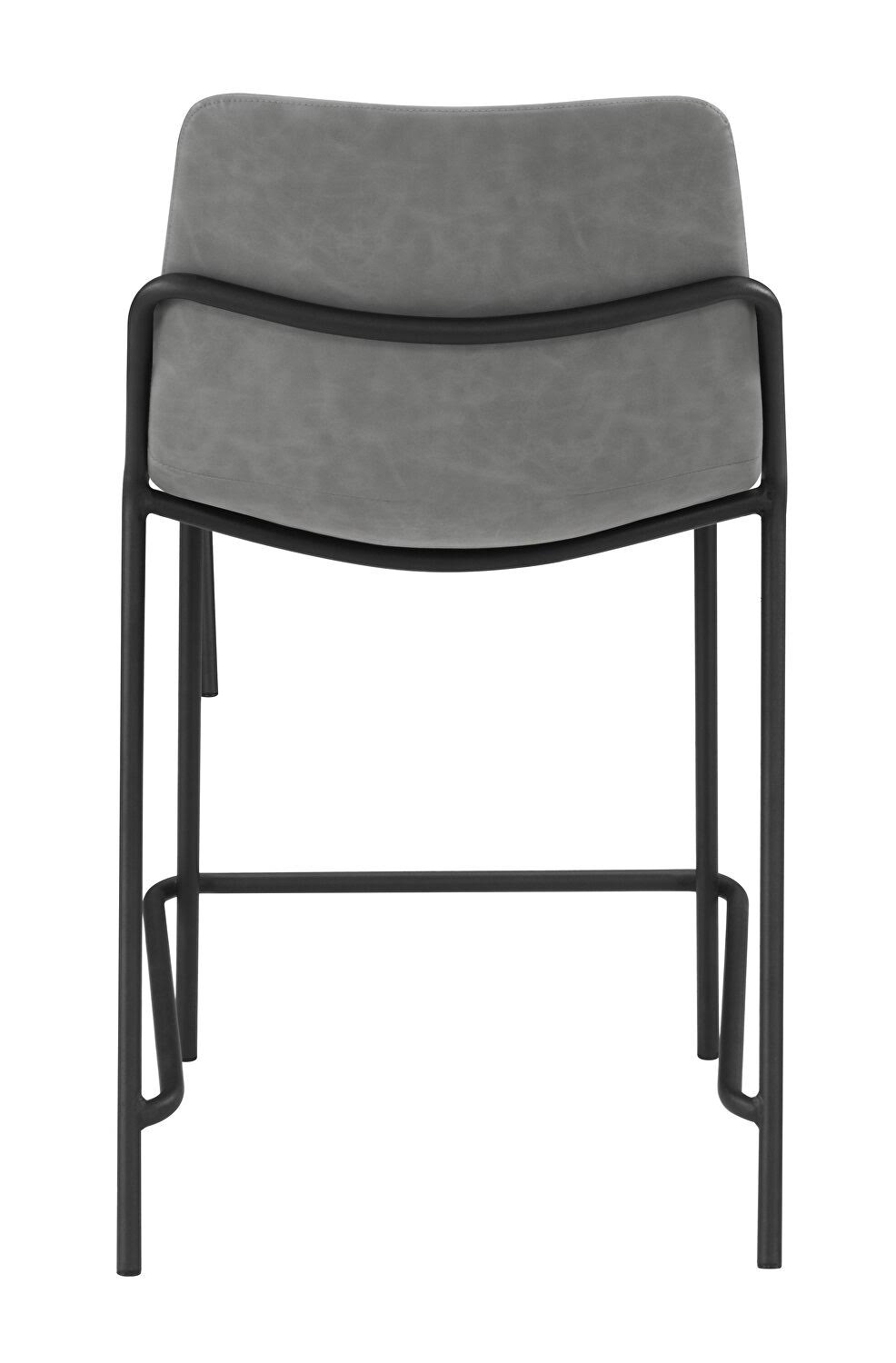 Grey Counter Height Stool Set of 2 D8479