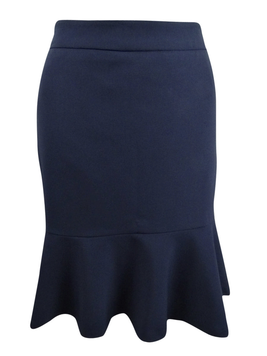 Navy Petite Flare-Hem Skirt Suit G295158