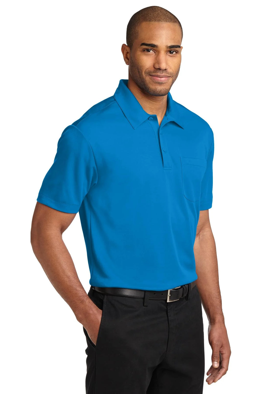 4XL Brilliant Blue Performance Pocket Polo U4960