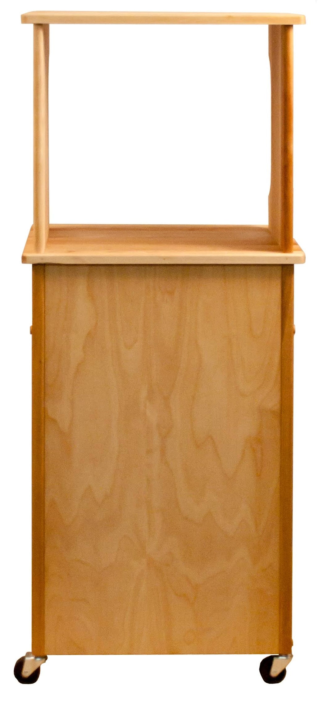 Natural Microwave Cart with Open Storage A708773
