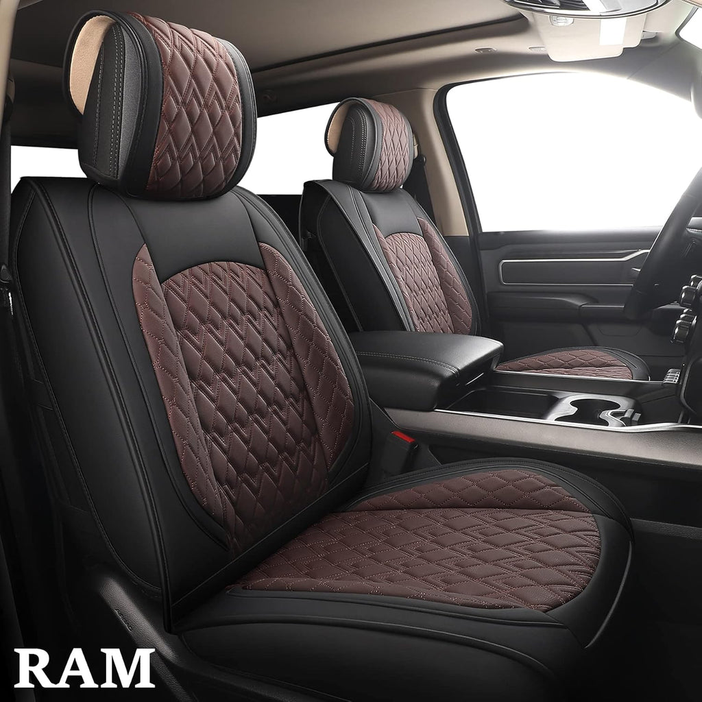 Black-Grey Waterproof Synthetic Leather Seat Covers (5 PCS Full Set) D77824