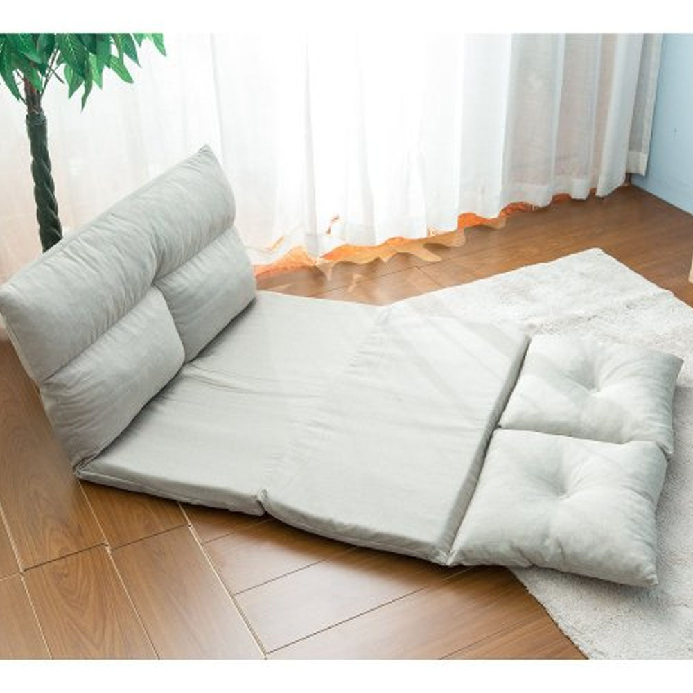 Gray Fabric Folding Chaise Lounge Sofa Q399397