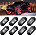 RGB LED Underglow Light Kit 8 Packs Waterproof Aluminum H3582