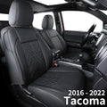 Black Waterproof Faux Leather Front Seat Covers J308165