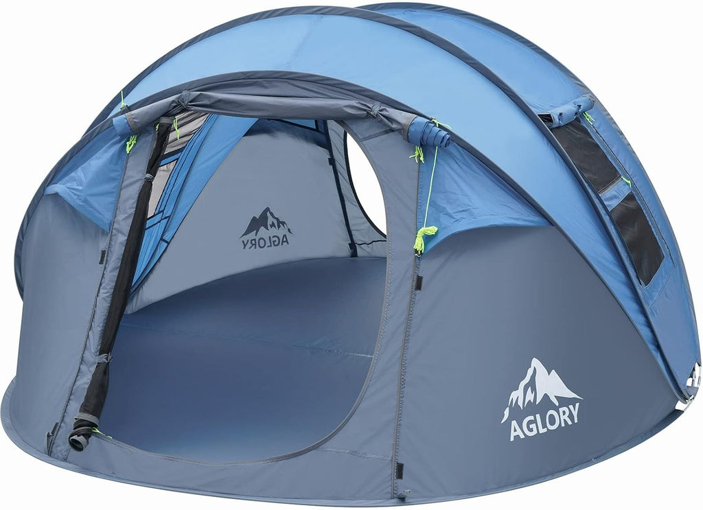 4-5 Person Pop Up Tent, Waterproof, 2 Doors E93040