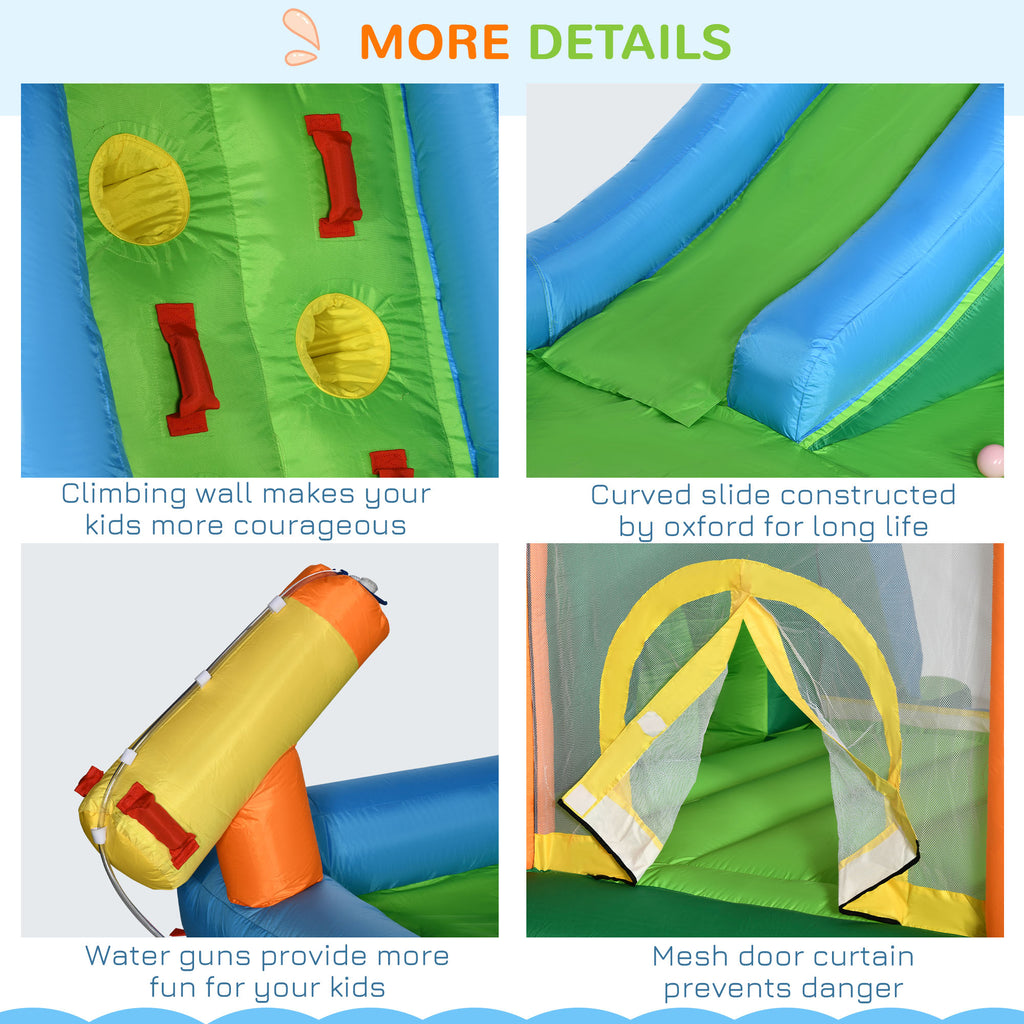 6-in-1 Inflatable Water Slide with 450W Air Blower U479