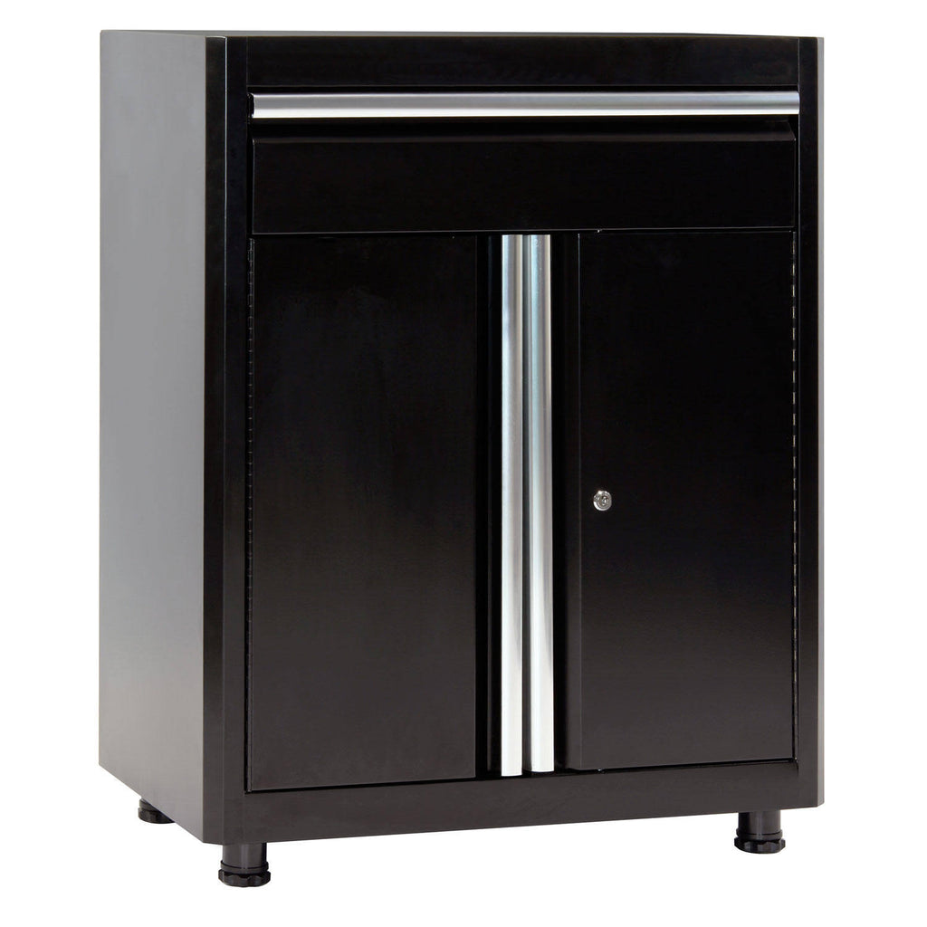 Black Steel Base Cabinet with Drawer U91242