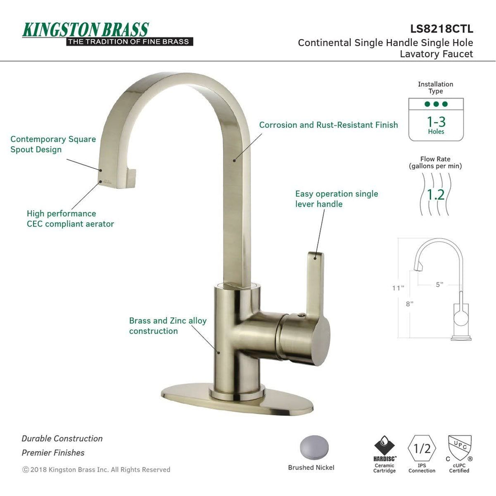 Polished Chrome Single-Handle Bathroom Faucet C45201