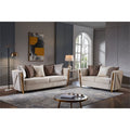 Beige 2Pc Velvet Living Room Set O459
