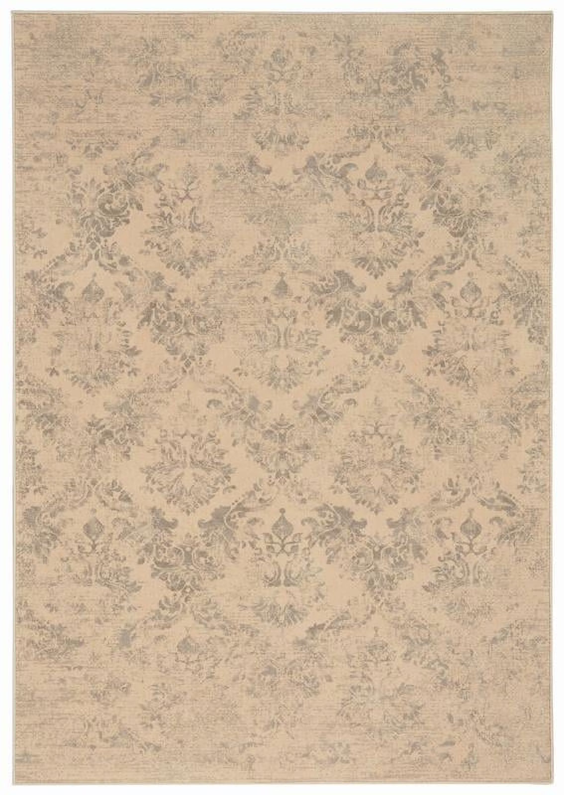 Silver Rectangle Machine Woven Rugs V811