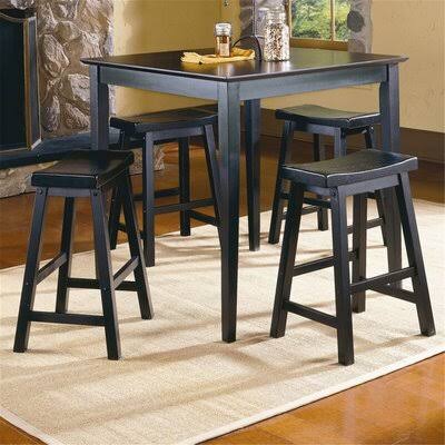5 Piece Counter Height Solid Wood Dining Set S82854