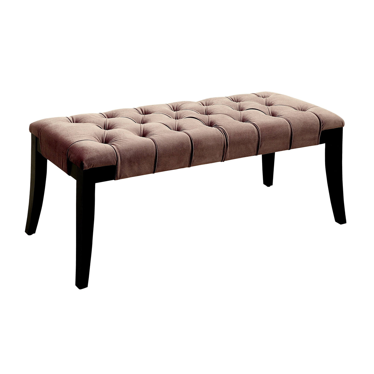 Brown Tufted Accent Bench L2935