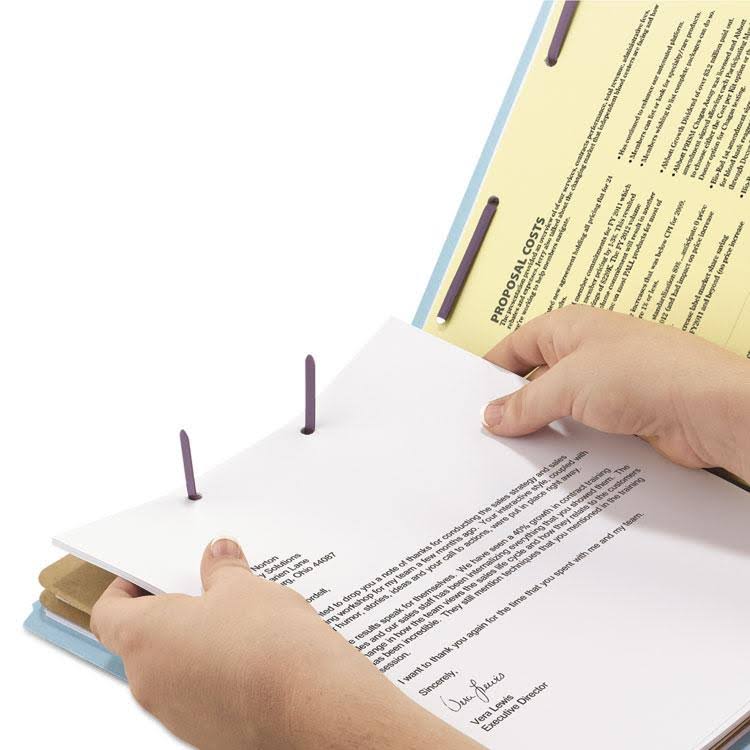 Blue Legal Six-Section Pressboard Classification Folders 10/Box O564