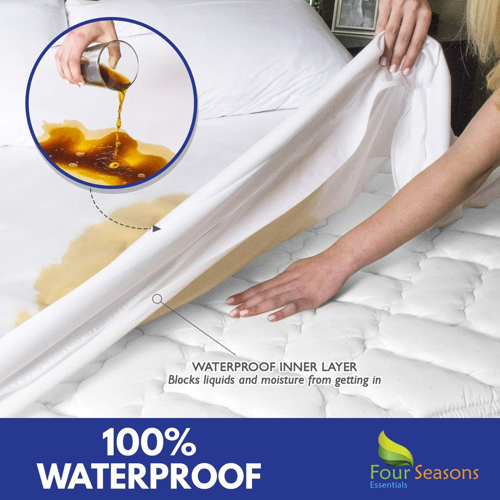 Waterproof Zippered Mattress Protector Encasement Pack of 2 X656201