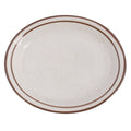 White Brown Speckle Oval Platter L332452