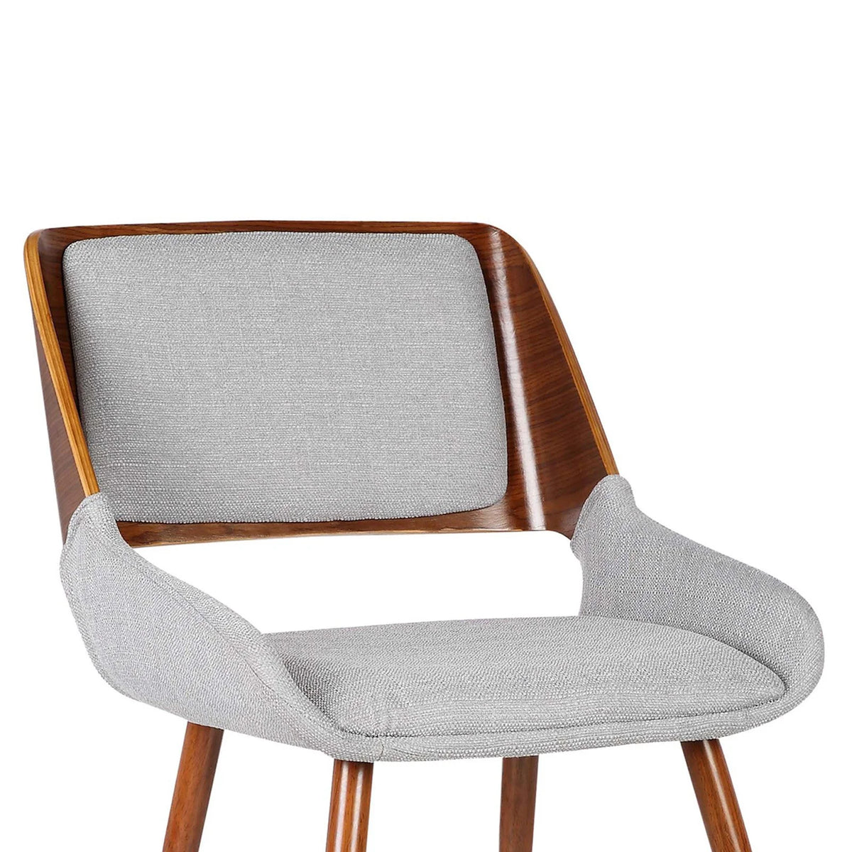 Gray Fabric Dining Chair with Walnut Wood O78413