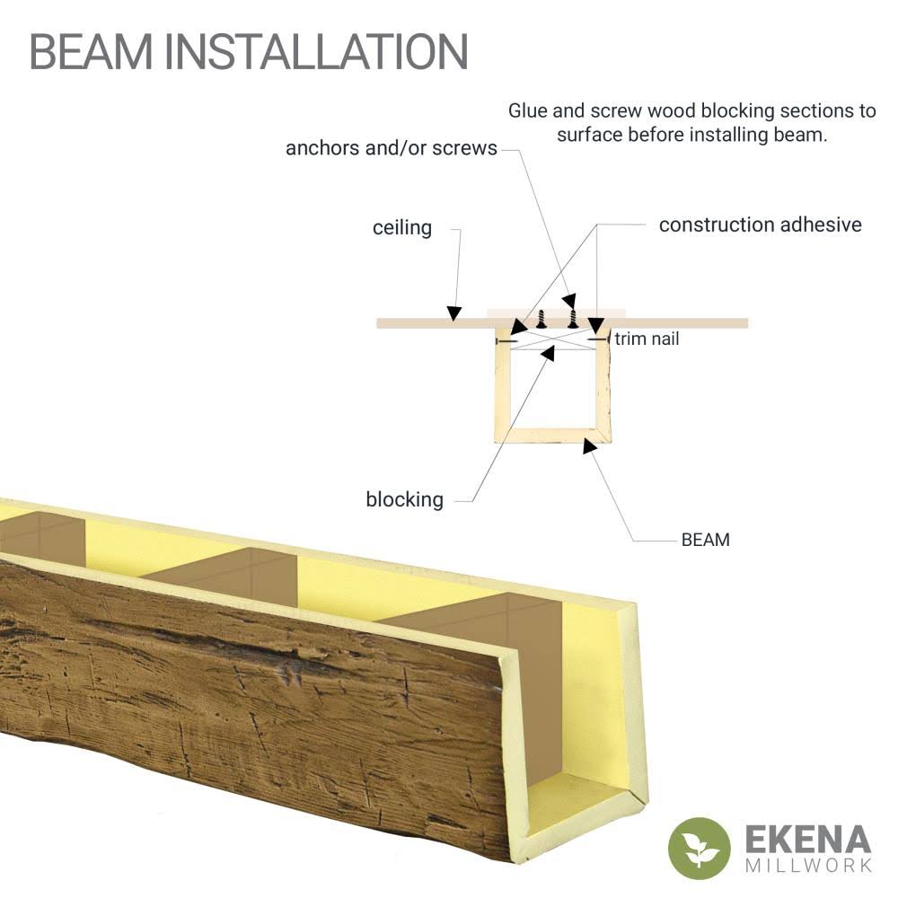 Natural Faux Wood Ceiling Beam W52866