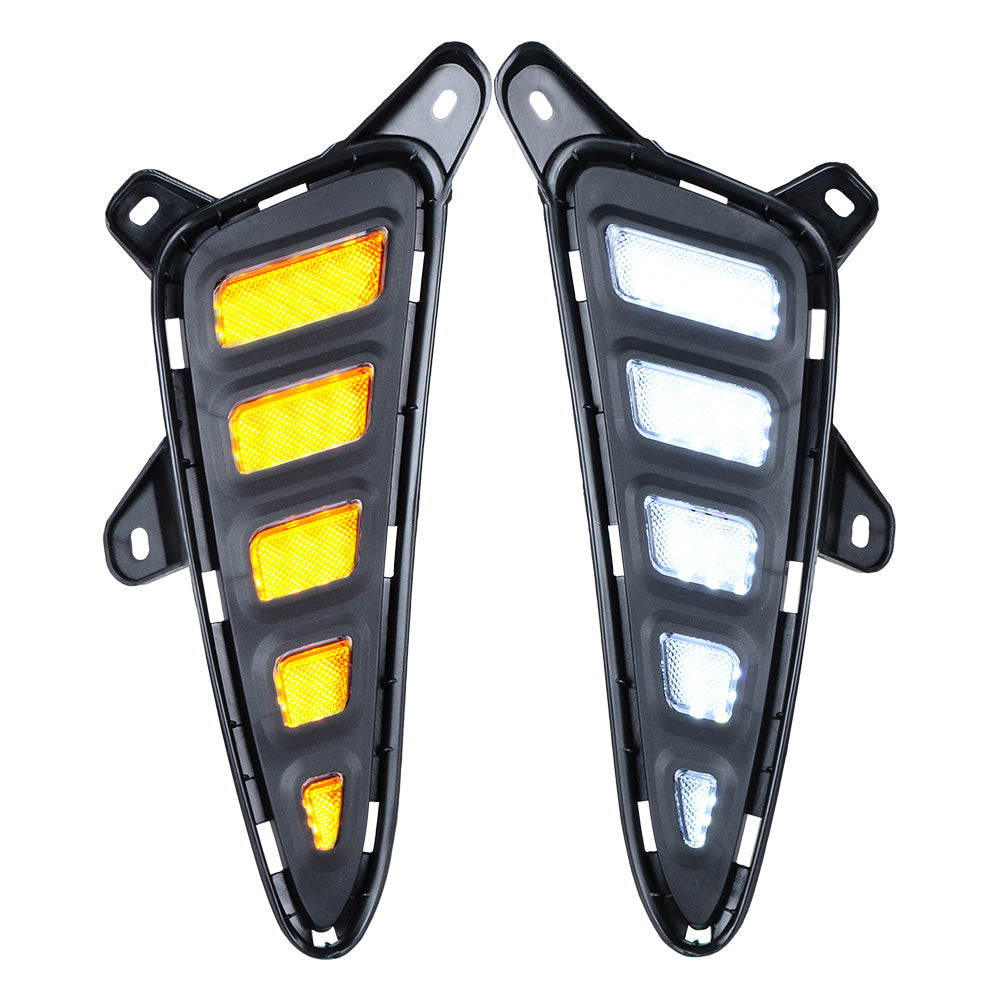 Front LED DRL Daytime Running Light Turn Signal Fog Lamps Bezel Set for Toyota C-HR 2016-2019 B319241