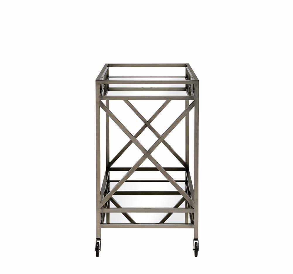 Antique Brass Metal Serving Cart V11628
