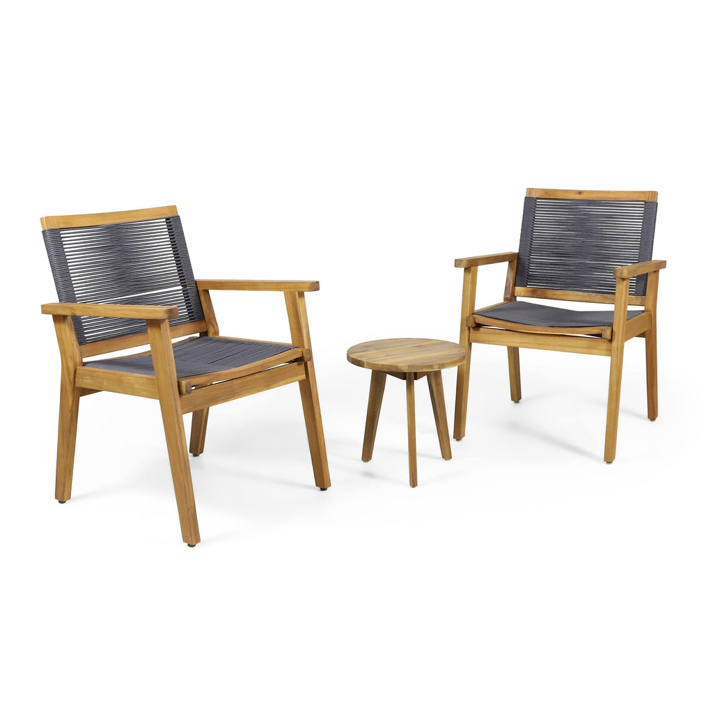 3PC Patio Acacia Wood Chat Set V4201