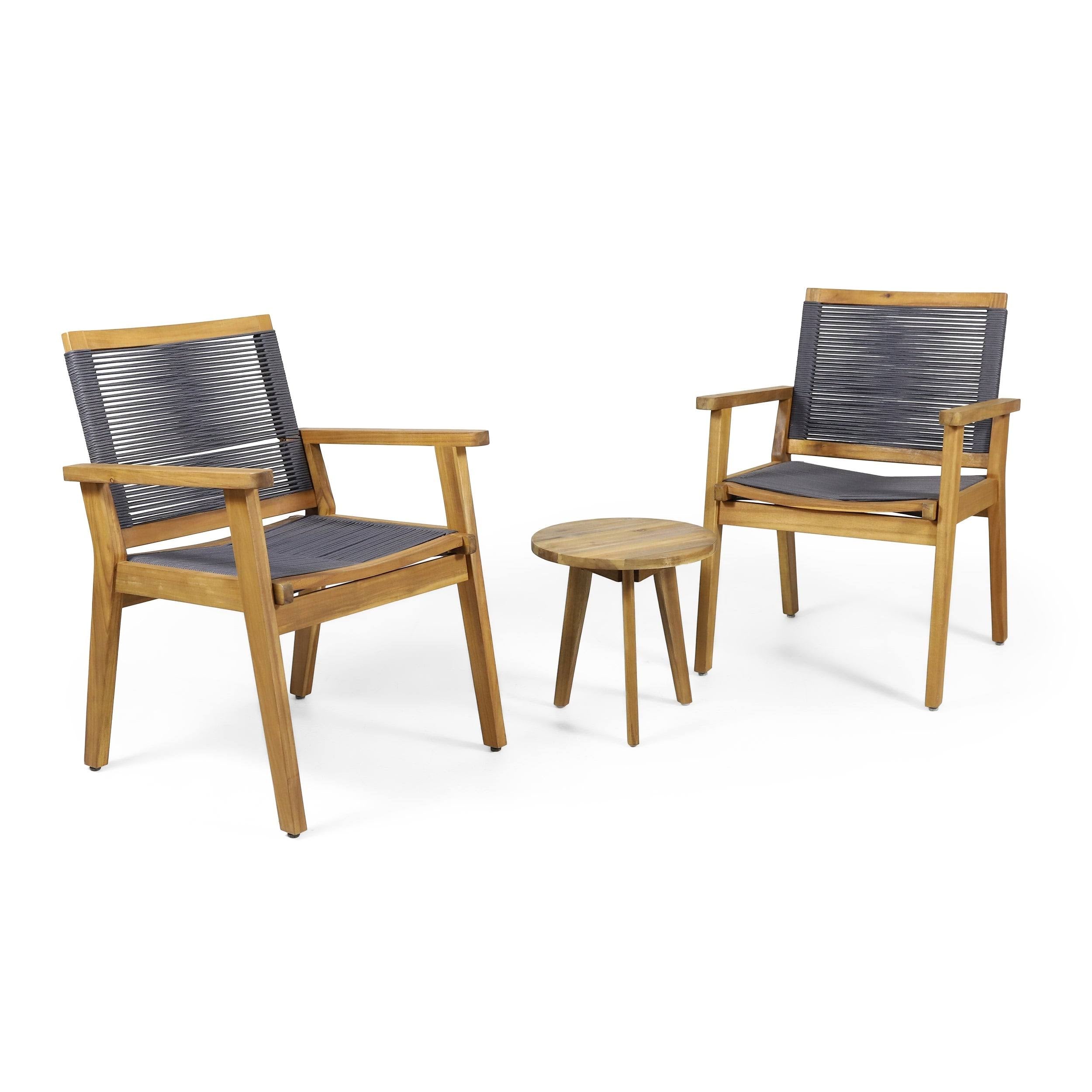 3PC Patio Acacia Wood Chat Set V4201
