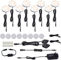 LED Under Cabinet Puck Lights Kit with Touch Dimming Switch (8 Lights, Daylight White) Pack of 2 S845272