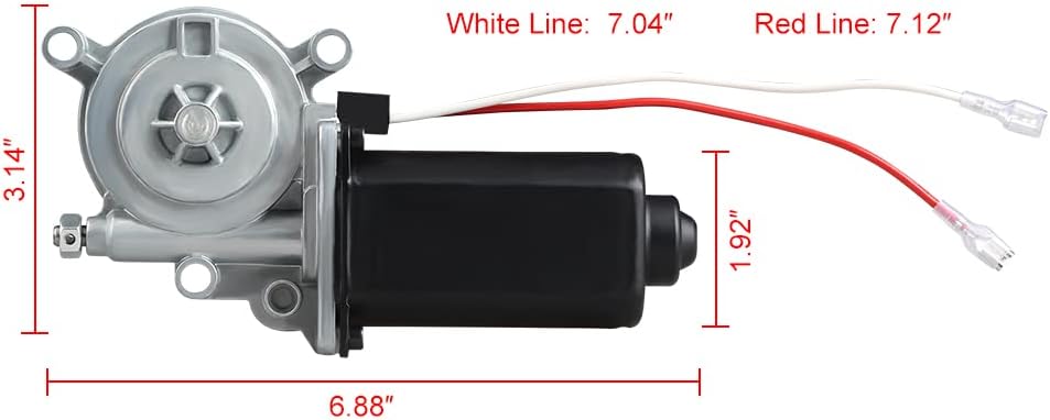 RV Power Awning Motor Replacement, Dual Connector, 12-Volt DC, 75-RPM, Pack of 2 P935448