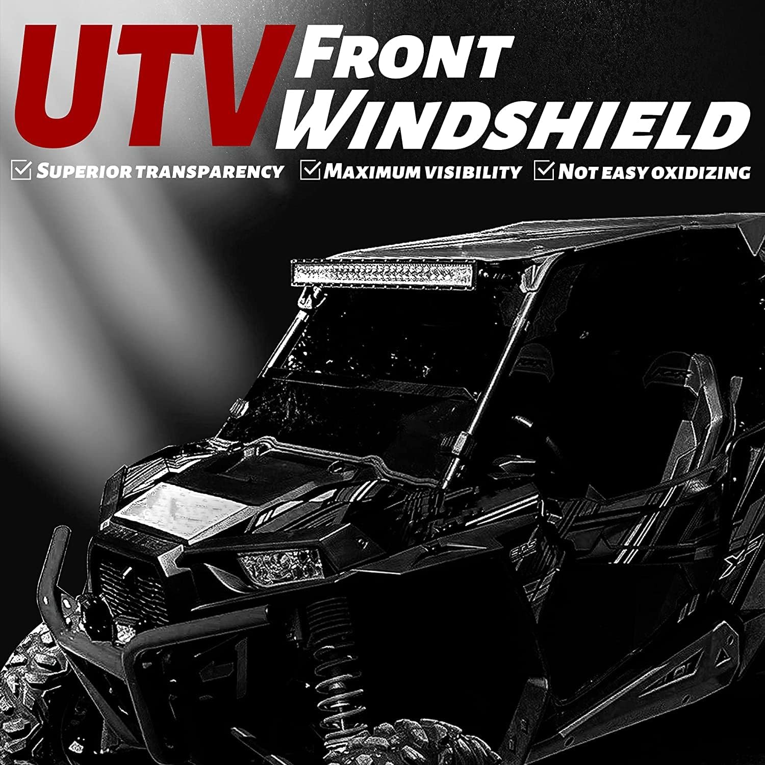 Scratch Resistant 3-in-1 Flip Clear Windshield U673