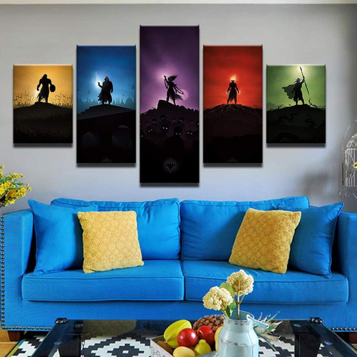 5 Panel Canvas Print Wall Art O905531