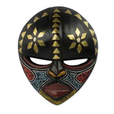 African Wood Mask Wall Decor T511208