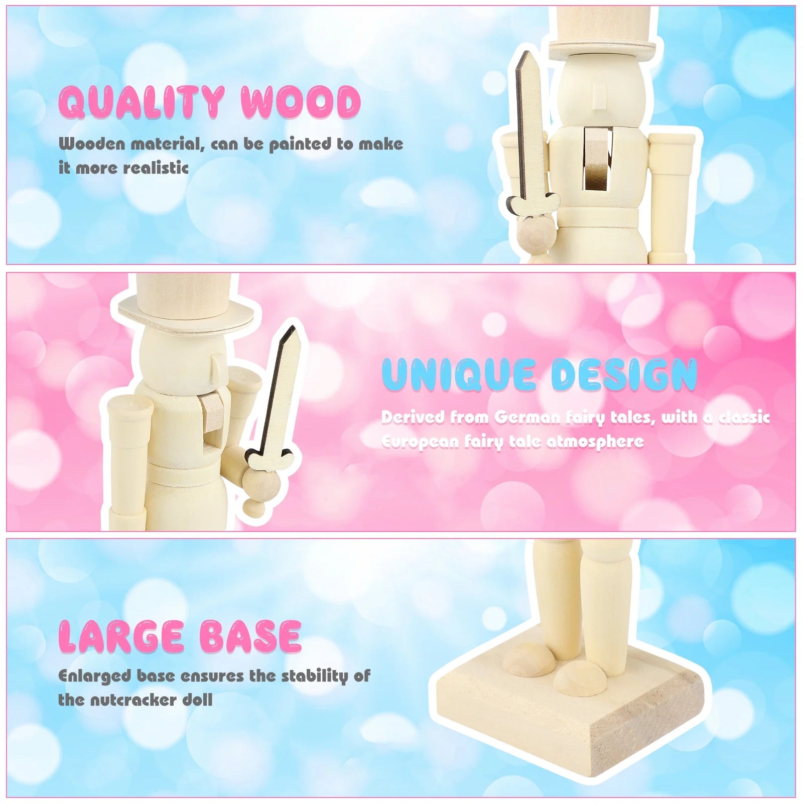Unfinished Wooden Nutcracker Doll M66503