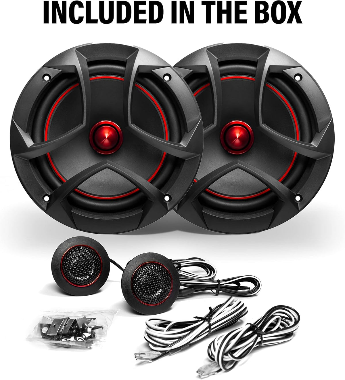 6.5 Inch 2 Way Component Car Speakers, 350 Watts Per Pair C32019