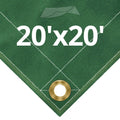 Green Canvas Tarps 20' x 20' T86496