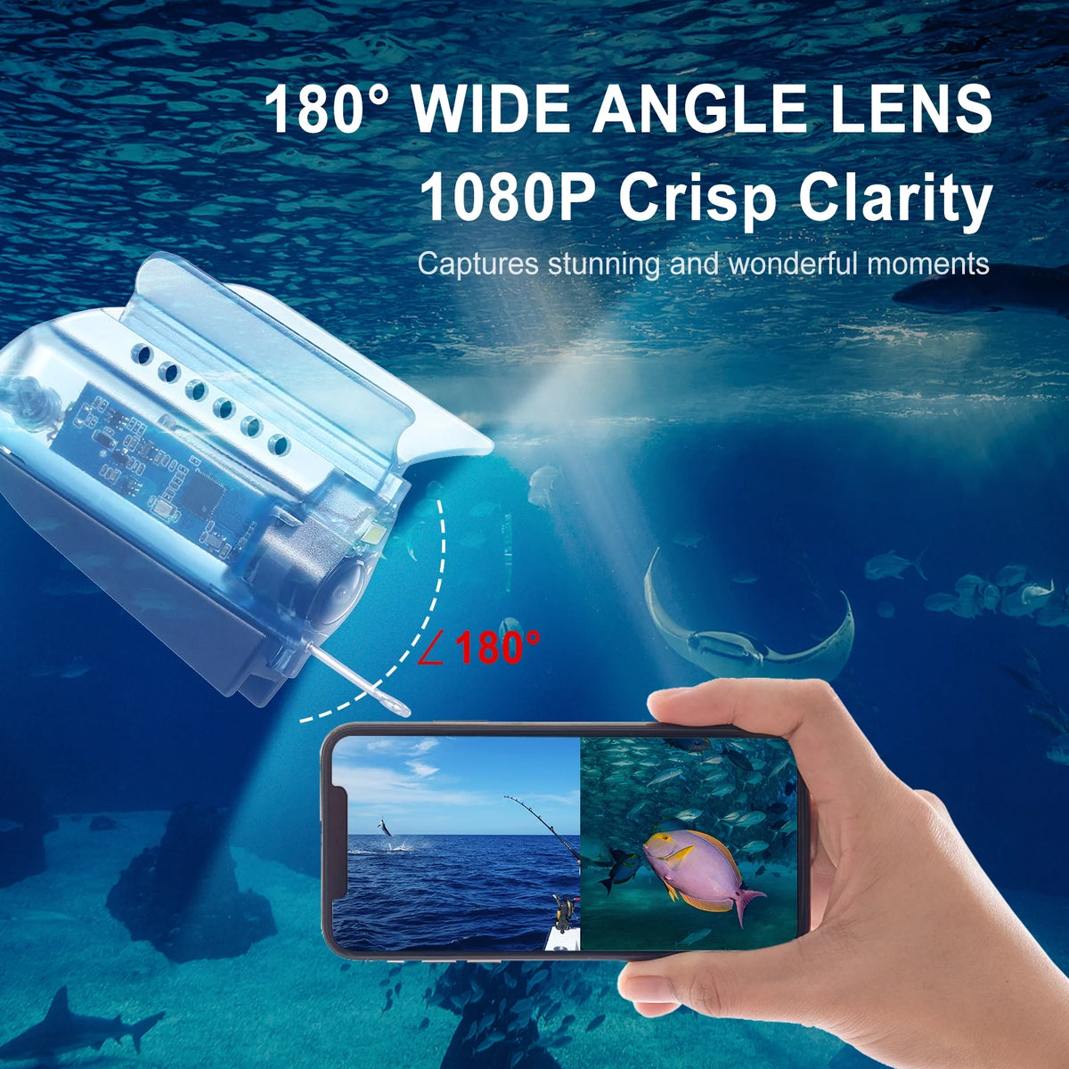 1080P Underwater Fishing Camera with 50M Cable W343
