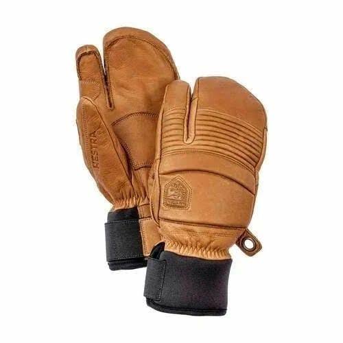 Black 3-Finger Leather Gloves O23769