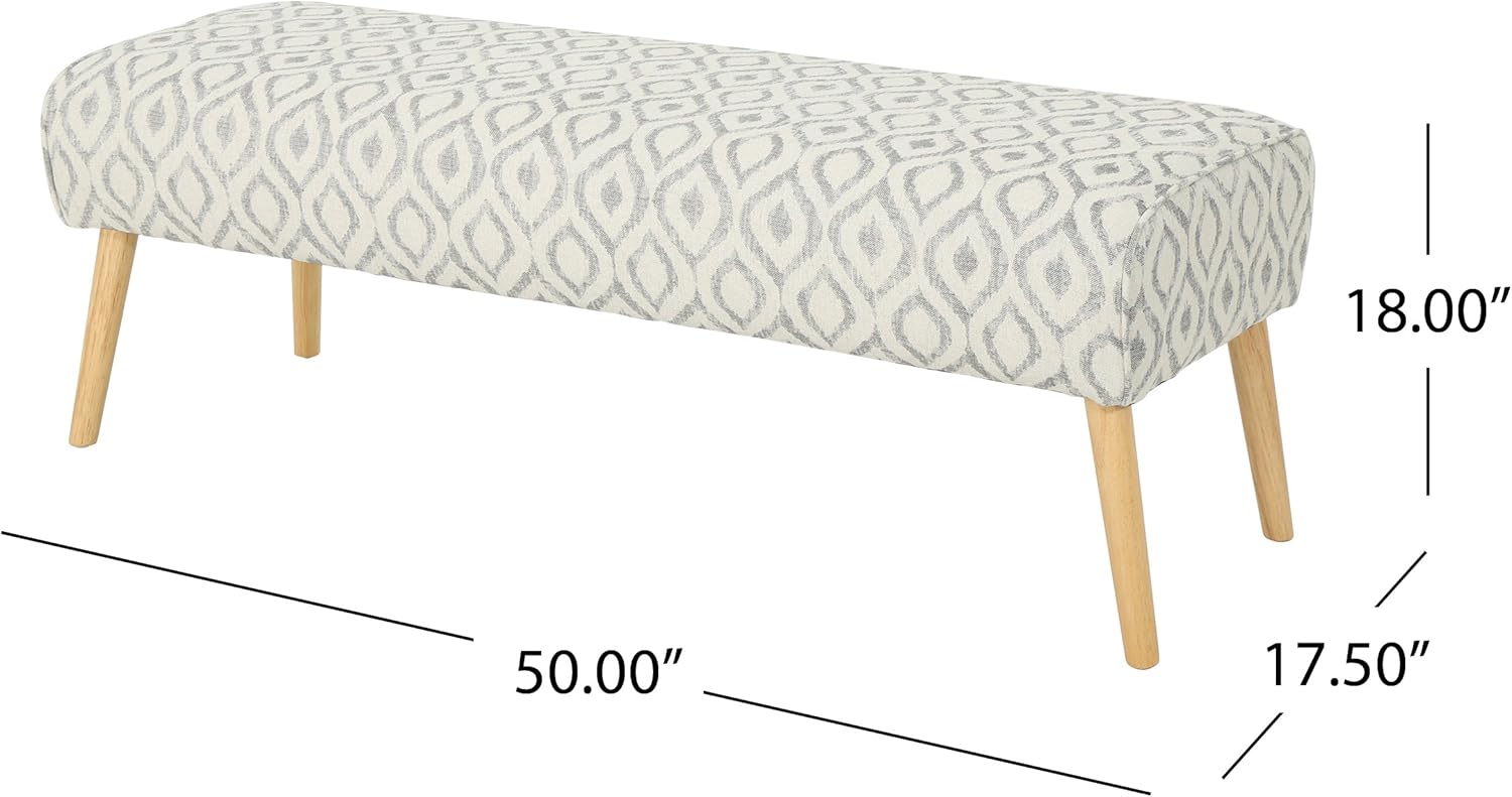 Charcoal Fabric Ottoman Q894