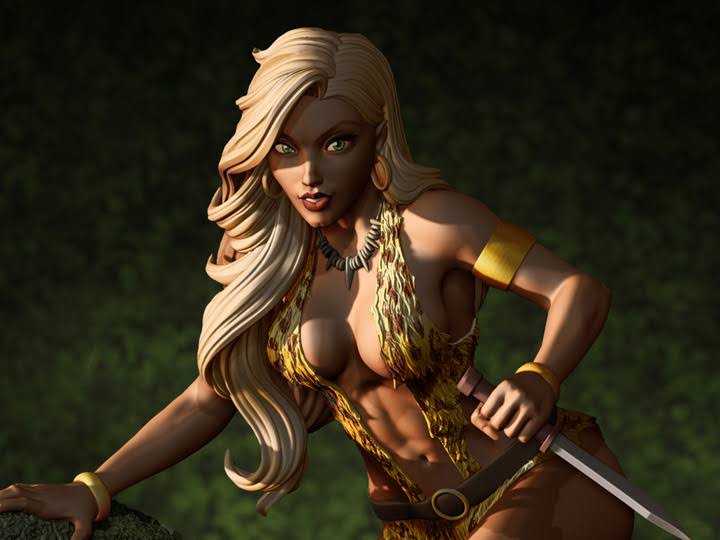 Women Dynamite Sheena Queen Jungle Campbell Statue E62433