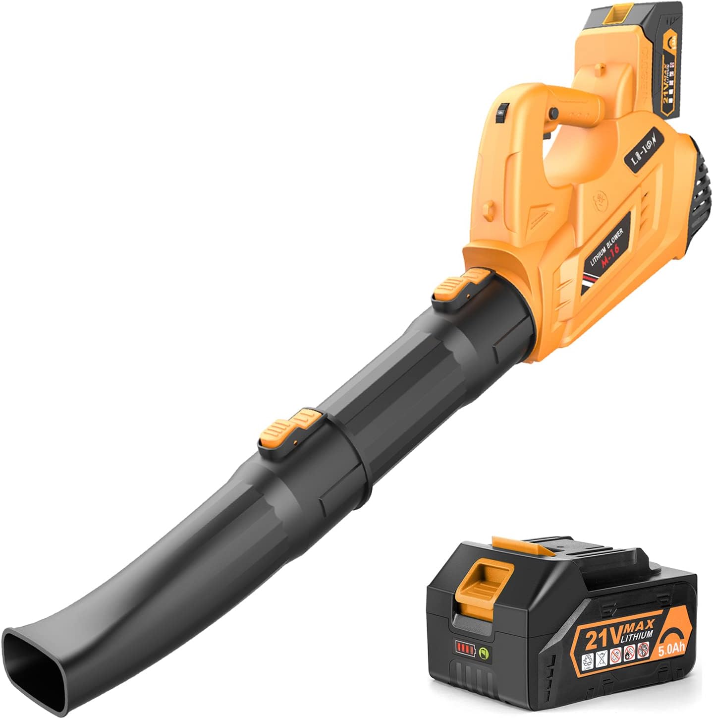 Cordless Electric Leaf Blower with 5.0Ah Battery and Fast Charger J57068