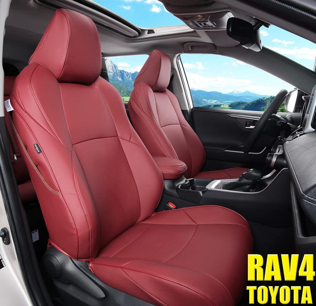 Black Waterproof Faux Leather Car Seat Covers Full Set N689201