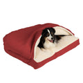 Rectangle Cozy Cave Dog Bed, Medium - Red X49396