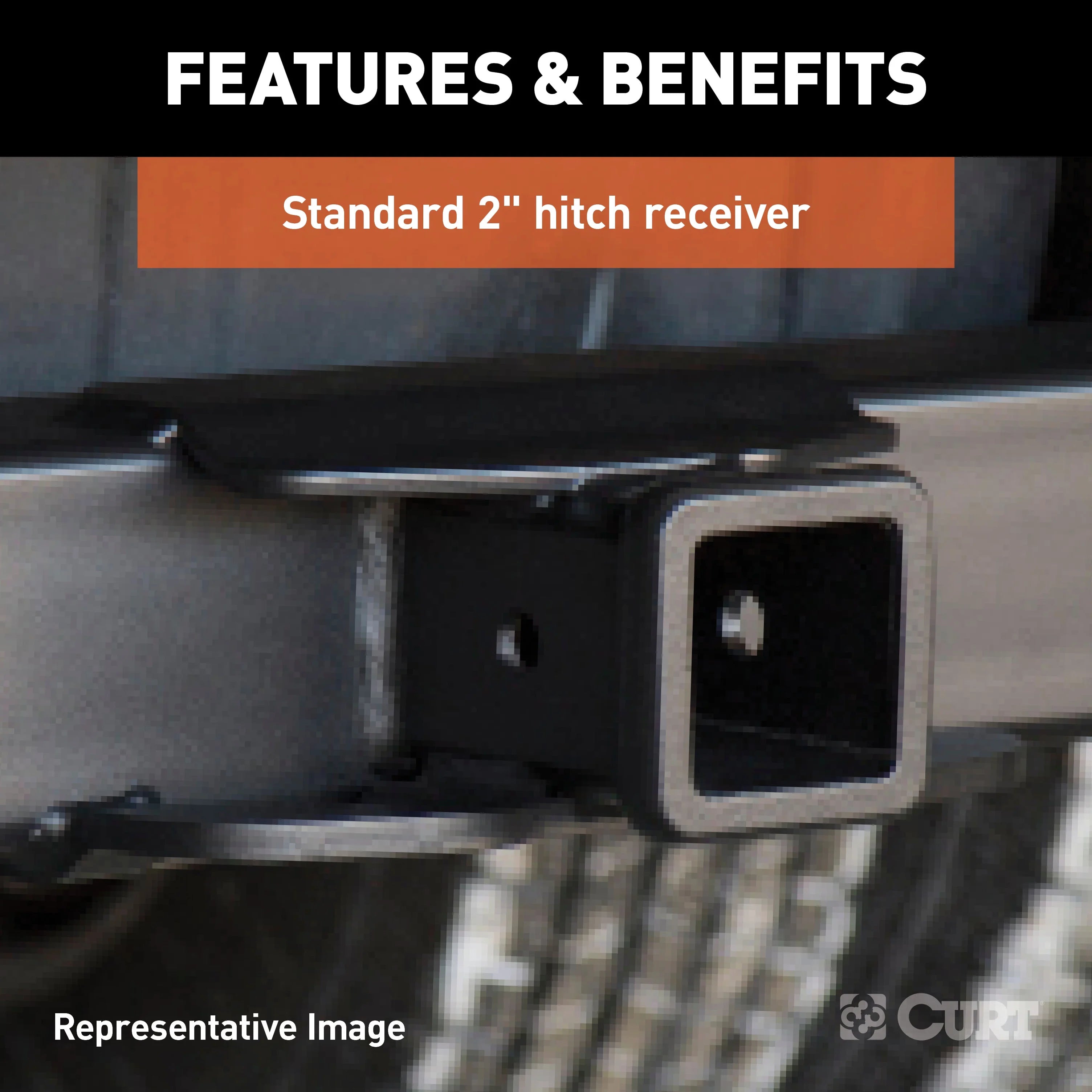 44" Weld-On Hitch Center Section, 2" Receiver V230548