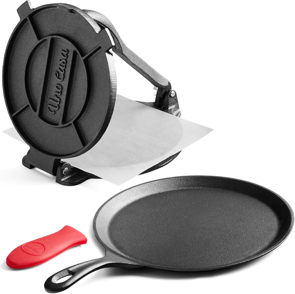 Cast Iron Tortilla Press 8 Inch with Comal Pan O60034