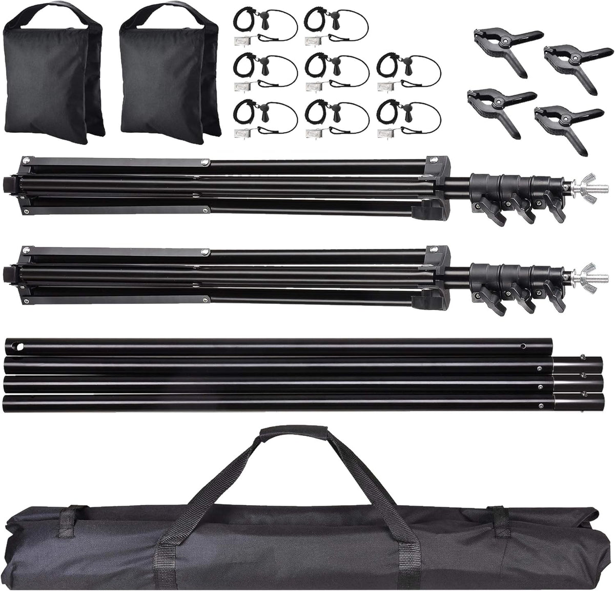 8.5x10ft Adjustable Backdrop Stand with Carry Bag H27056
