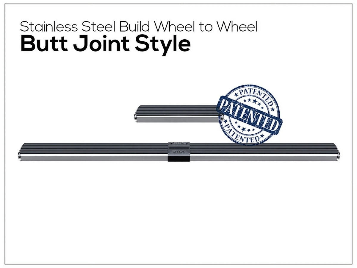 Running Boards 6 inches Silver Stainless Steel Z33062