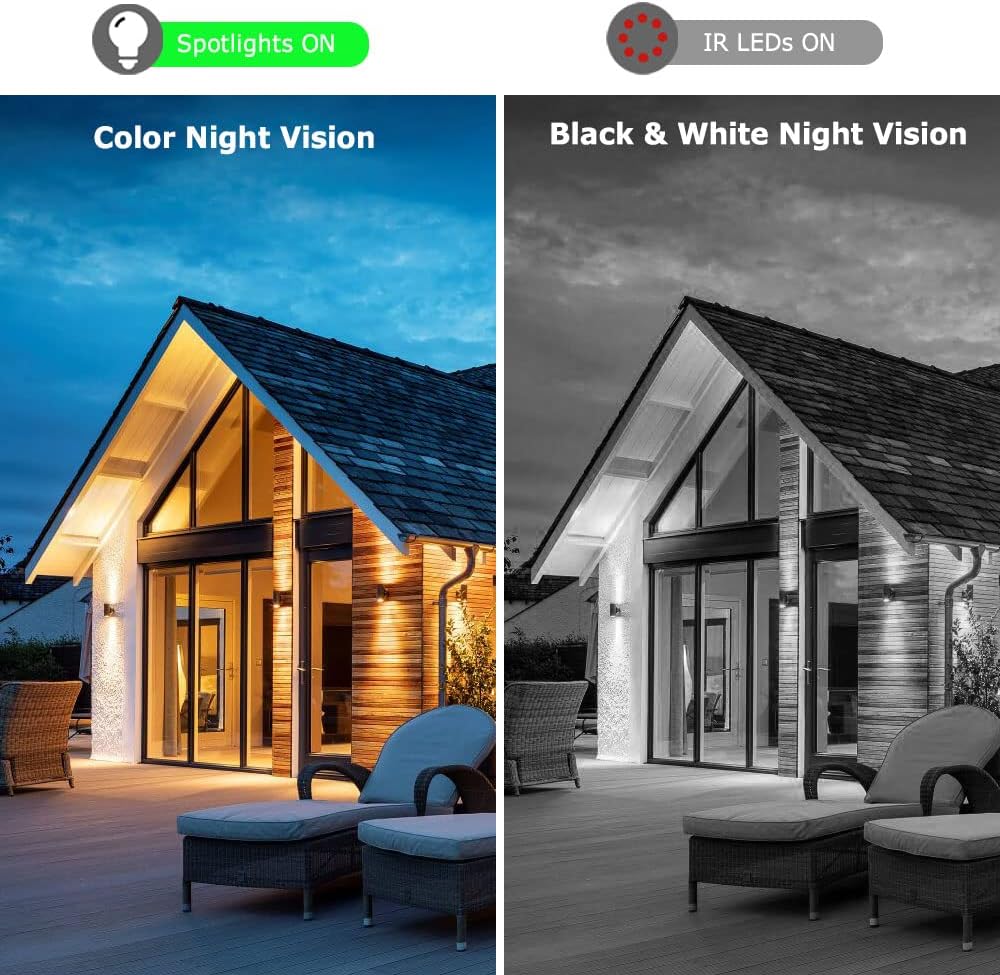 Outdoor WiFi IP Security Camera with Floodlight and Color Night Vision S331465